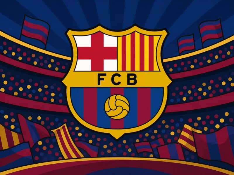 Jugadores y aficionados del FC Barcelona en el Camp Nou