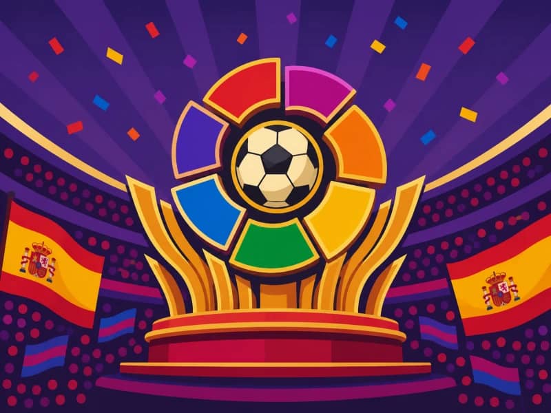 La Liga footballers competing in a Spanish league match