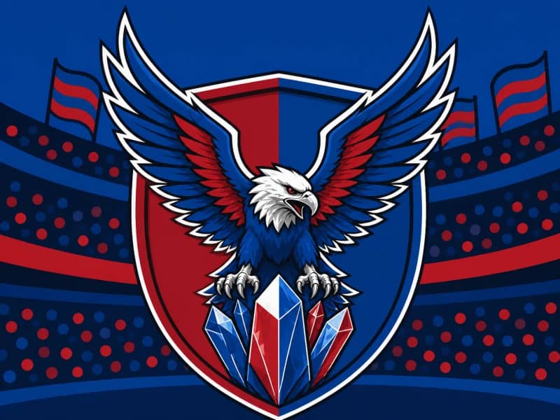 Crystal Palace category artwork — red and blue striped football theme