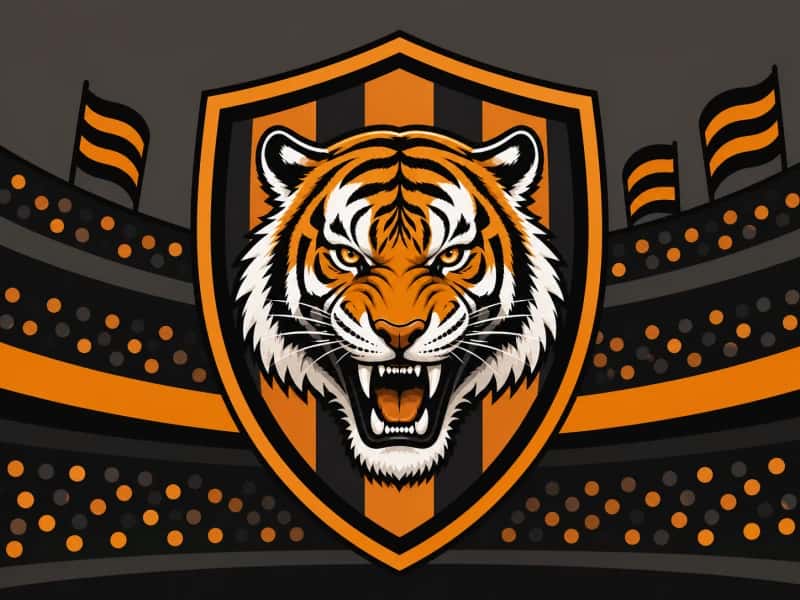 Hull City category artwork — amber and black football theme