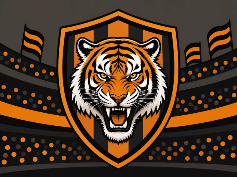 Hull City category artwork — amber and black football theme