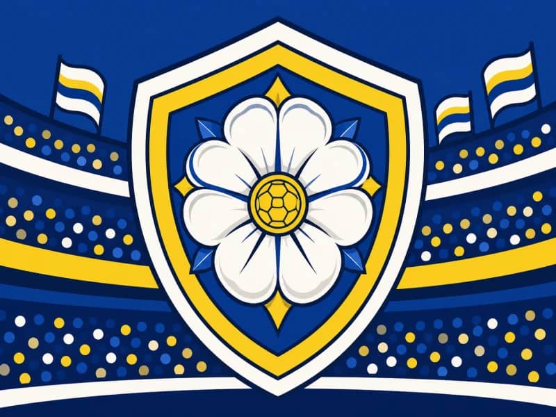 Leeds United category artwork — white and yellow football theme