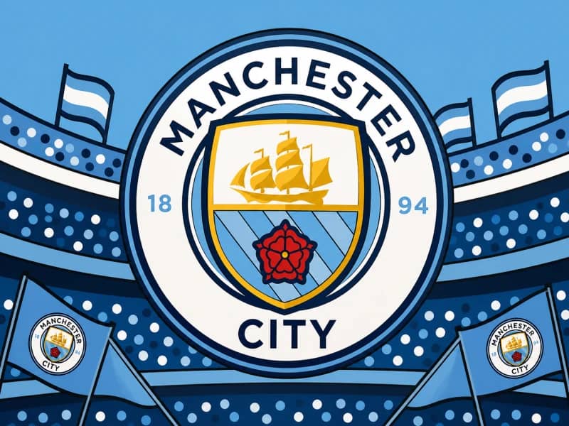 Manchester City category artwork — sky blue football theme